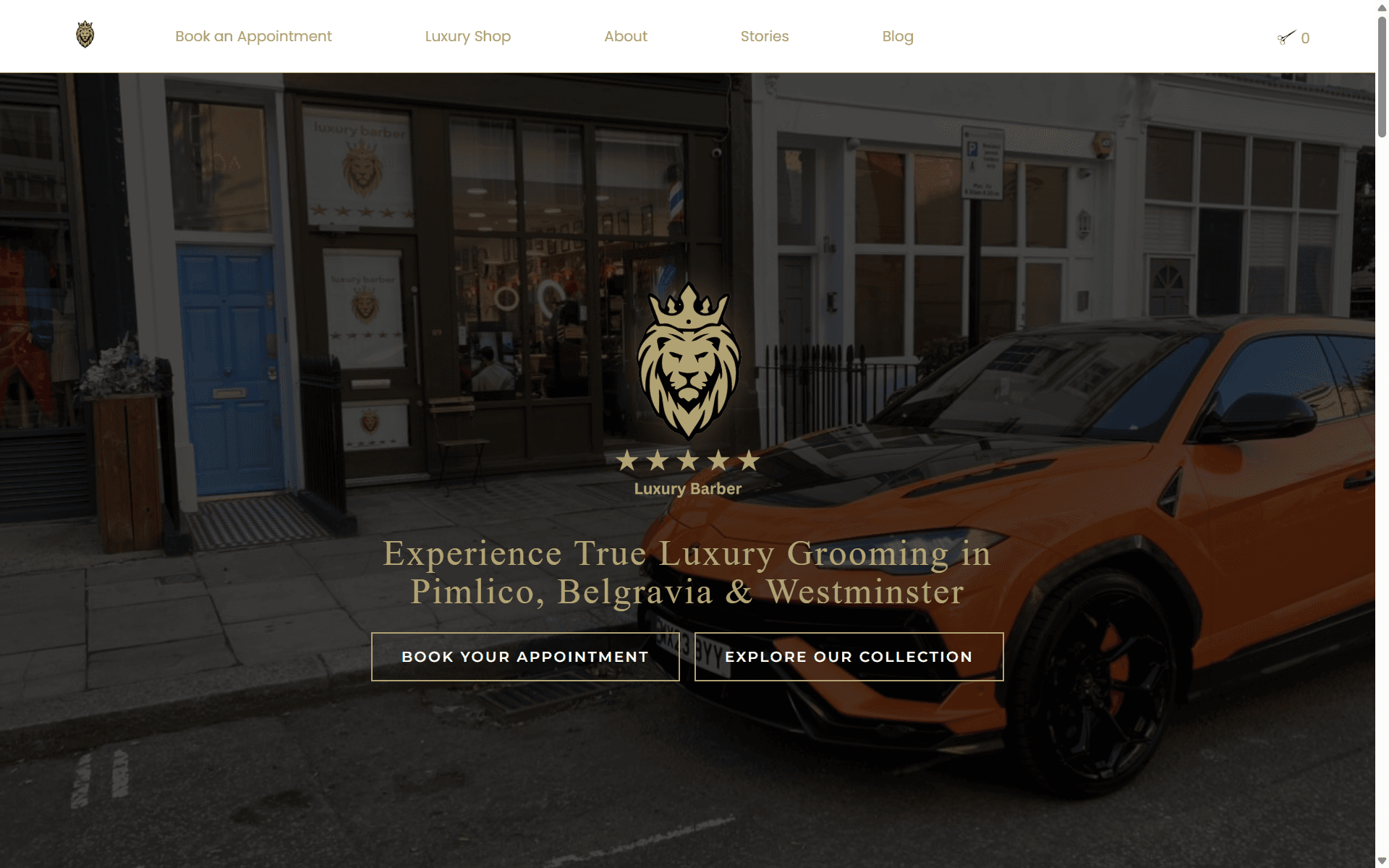 Luxury Barber interface